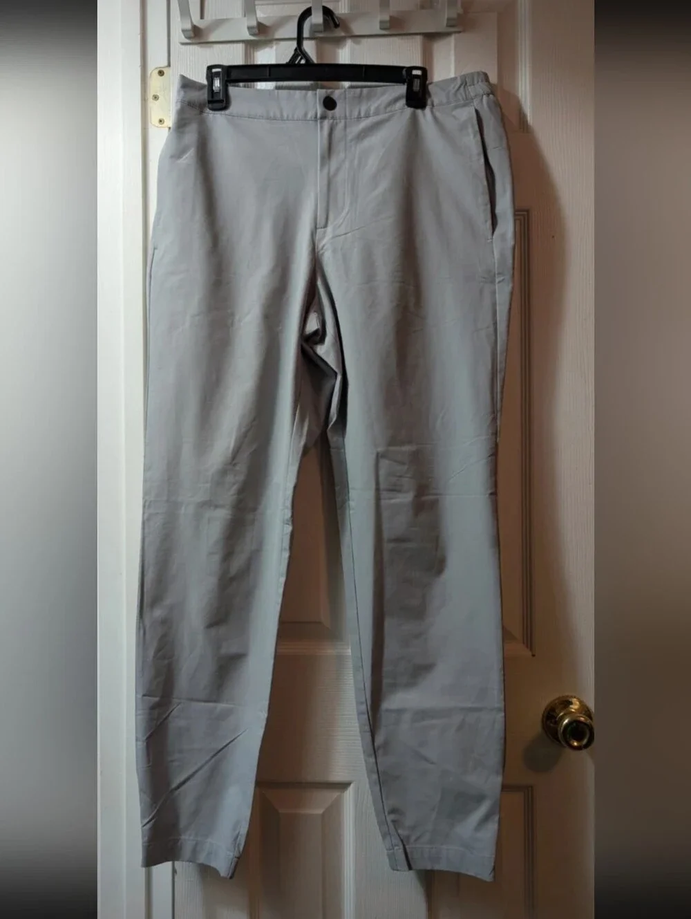 Banana Republic Mens Jogger Pants Gray Size 34 Stretch Chino Athletic Casual